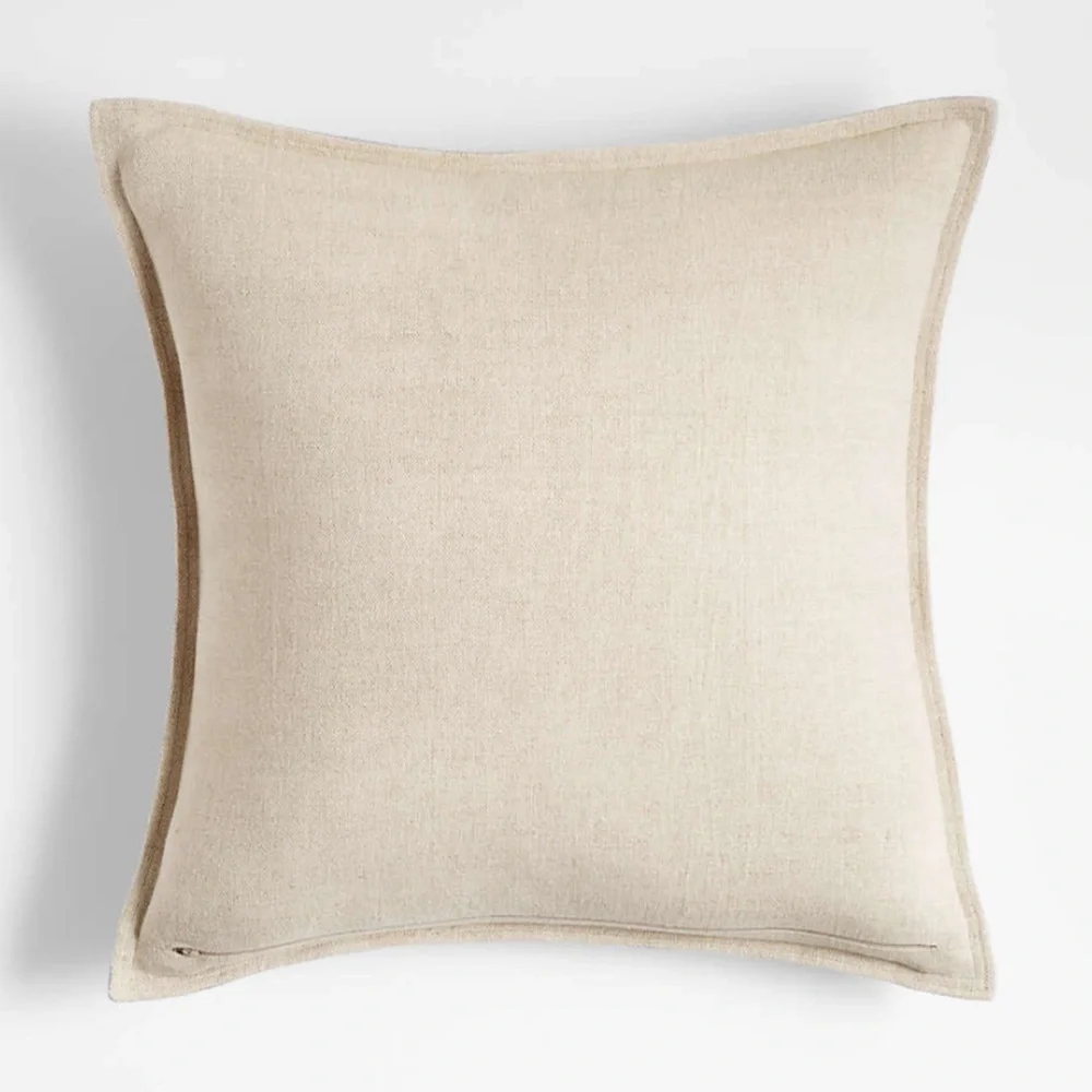 Crate & Barrel - 20x20 Organic Linen Throw Pillow Cases (Set of 2)